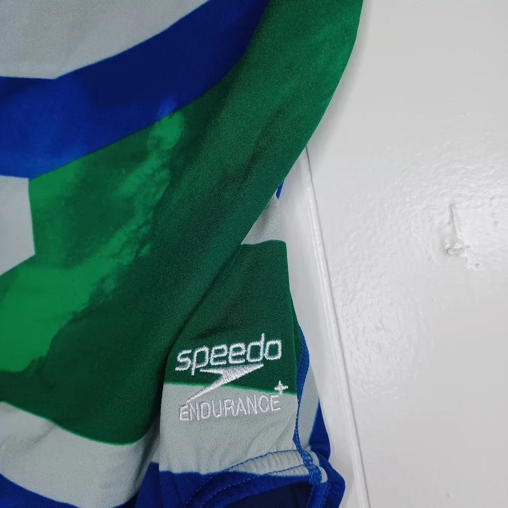 Speedo Women's One Piece Swimsuit - Blue and Green